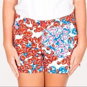 Tracy Negoshian Penny Womens Abstract Print Shorts Size 0 Multicolor